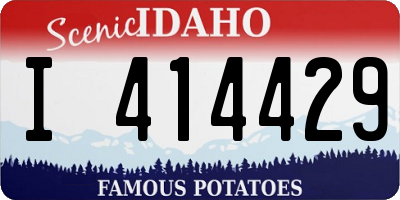 ID license plate I414429
