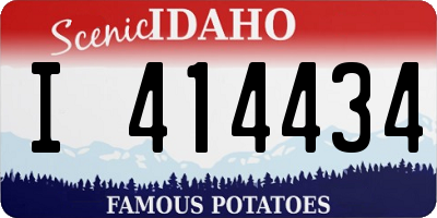 ID license plate I414434