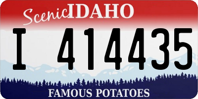 ID license plate I414435