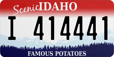 ID license plate I414441