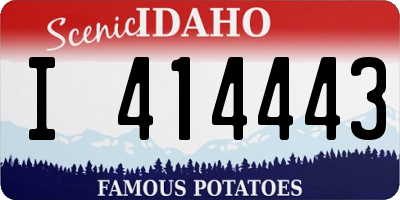 ID license plate I414443