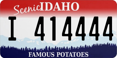 ID license plate I414444