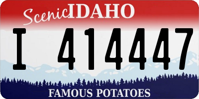 ID license plate I414447