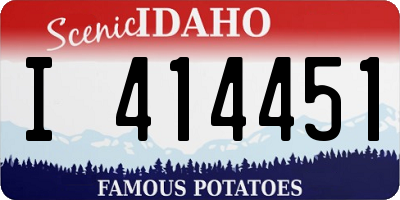 ID license plate I414451