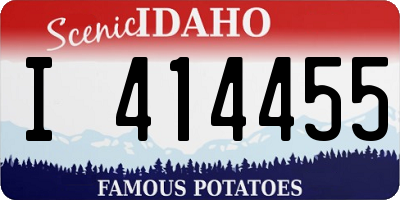 ID license plate I414455