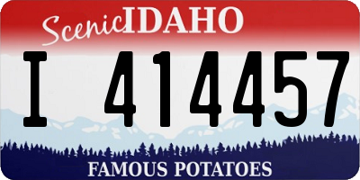 ID license plate I414457