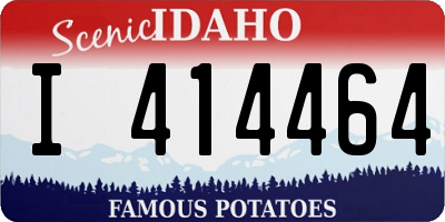 ID license plate I414464