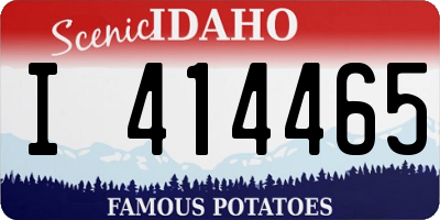 ID license plate I414465