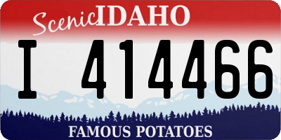 ID license plate I414466