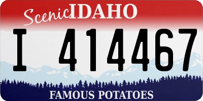ID license plate I414467