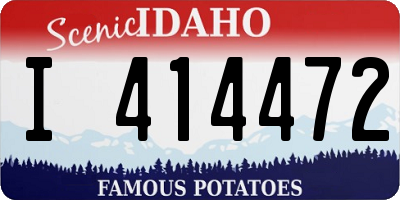 ID license plate I414472