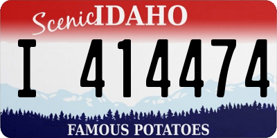 ID license plate I414474