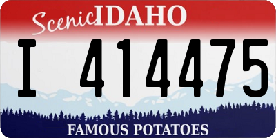 ID license plate I414475