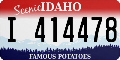 ID license plate I414478