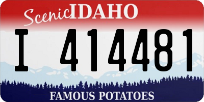 ID license plate I414481