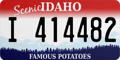 ID license plate I414482