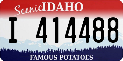 ID license plate I414488