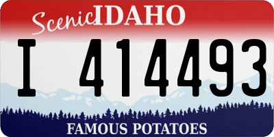 ID license plate I414493