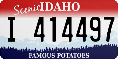 ID license plate I414497