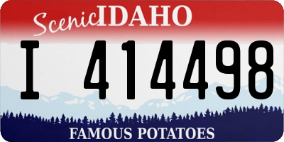 ID license plate I414498