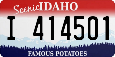 ID license plate I414501