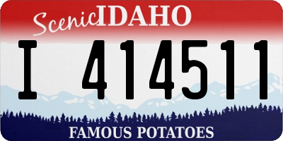 ID license plate I414511
