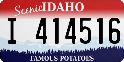 ID license plate I414516