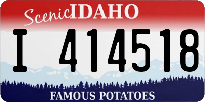 ID license plate I414518