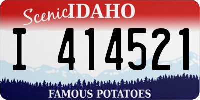 ID license plate I414521