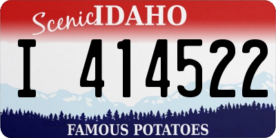 ID license plate I414522