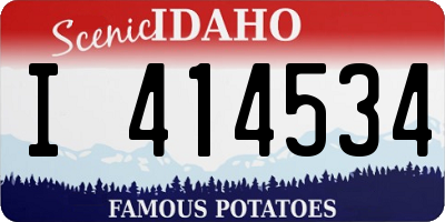 ID license plate I414534