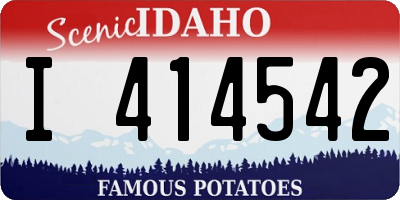 ID license plate I414542
