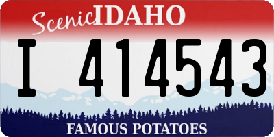 ID license plate I414543