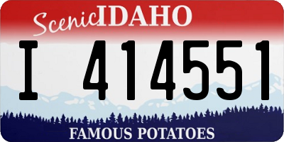 ID license plate I414551