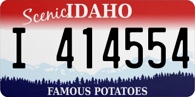 ID license plate I414554
