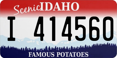 ID license plate I414560