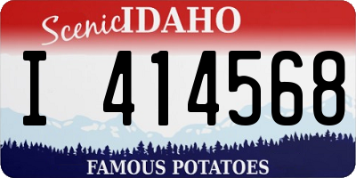 ID license plate I414568