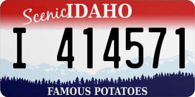 ID license plate I414571