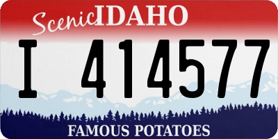 ID license plate I414577