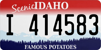ID license plate I414583