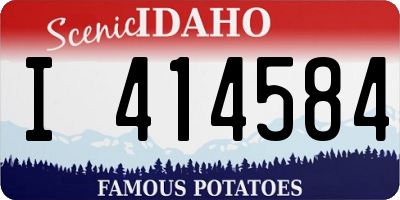 ID license plate I414584