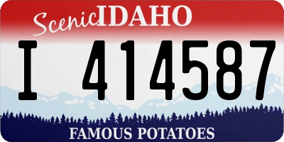 ID license plate I414587