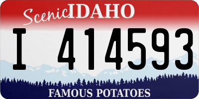 ID license plate I414593