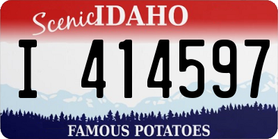 ID license plate I414597