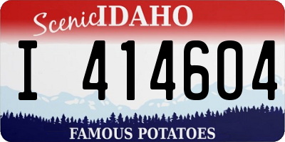 ID license plate I414604