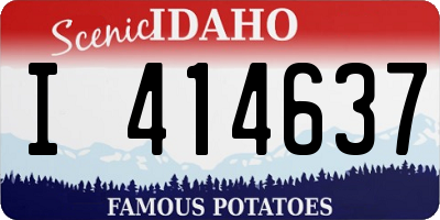 ID license plate I414637