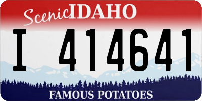 ID license plate I414641