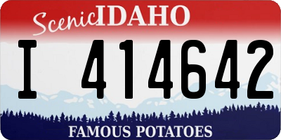 ID license plate I414642