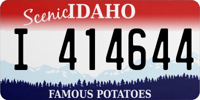 ID license plate I414644
