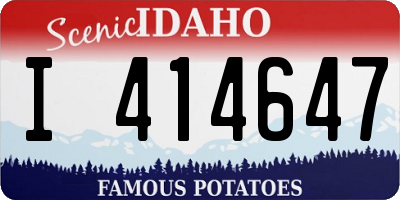 ID license plate I414647